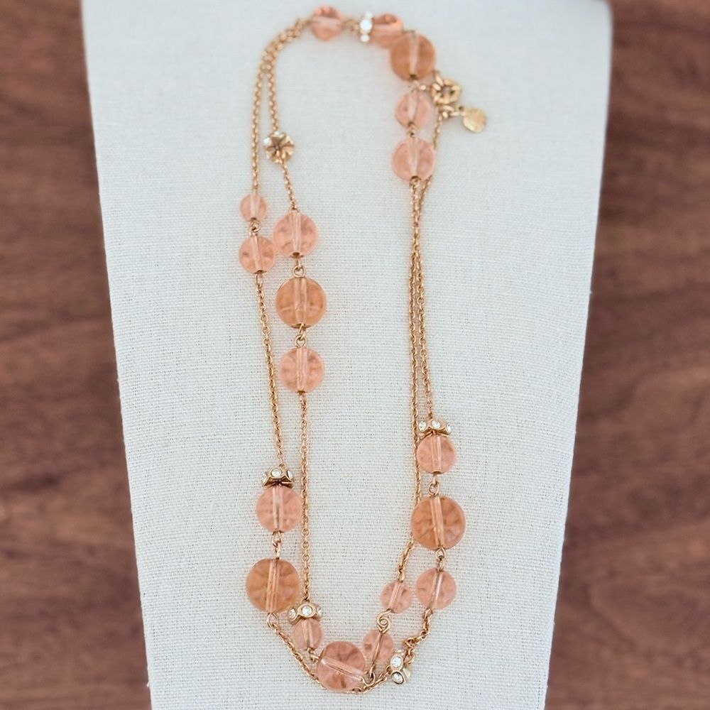 J.Crew | Glass Bauble Station Necklace | 34” Length